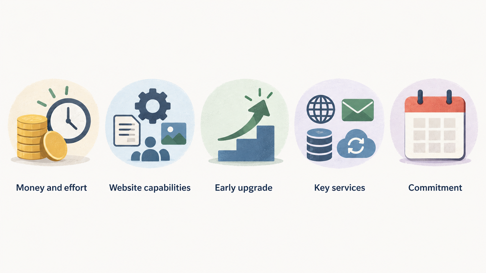 Contrast the section’s stated ideas: a low introductory figure alone does not settle the comparison; a real saving avoids money and effort while keeping the website capabilities